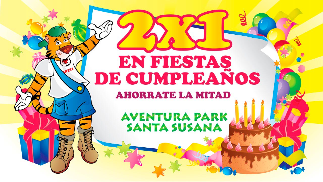 Fiestas infantiles 2x1 Precio invitado 4,75€