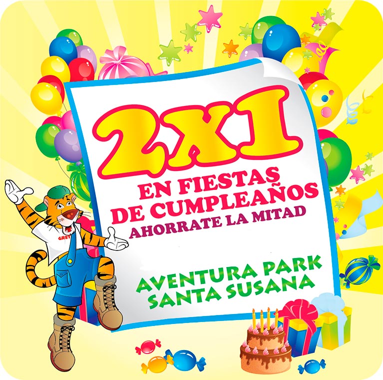 Fiestas infantiles 2x1 Precio invitado 4,75€